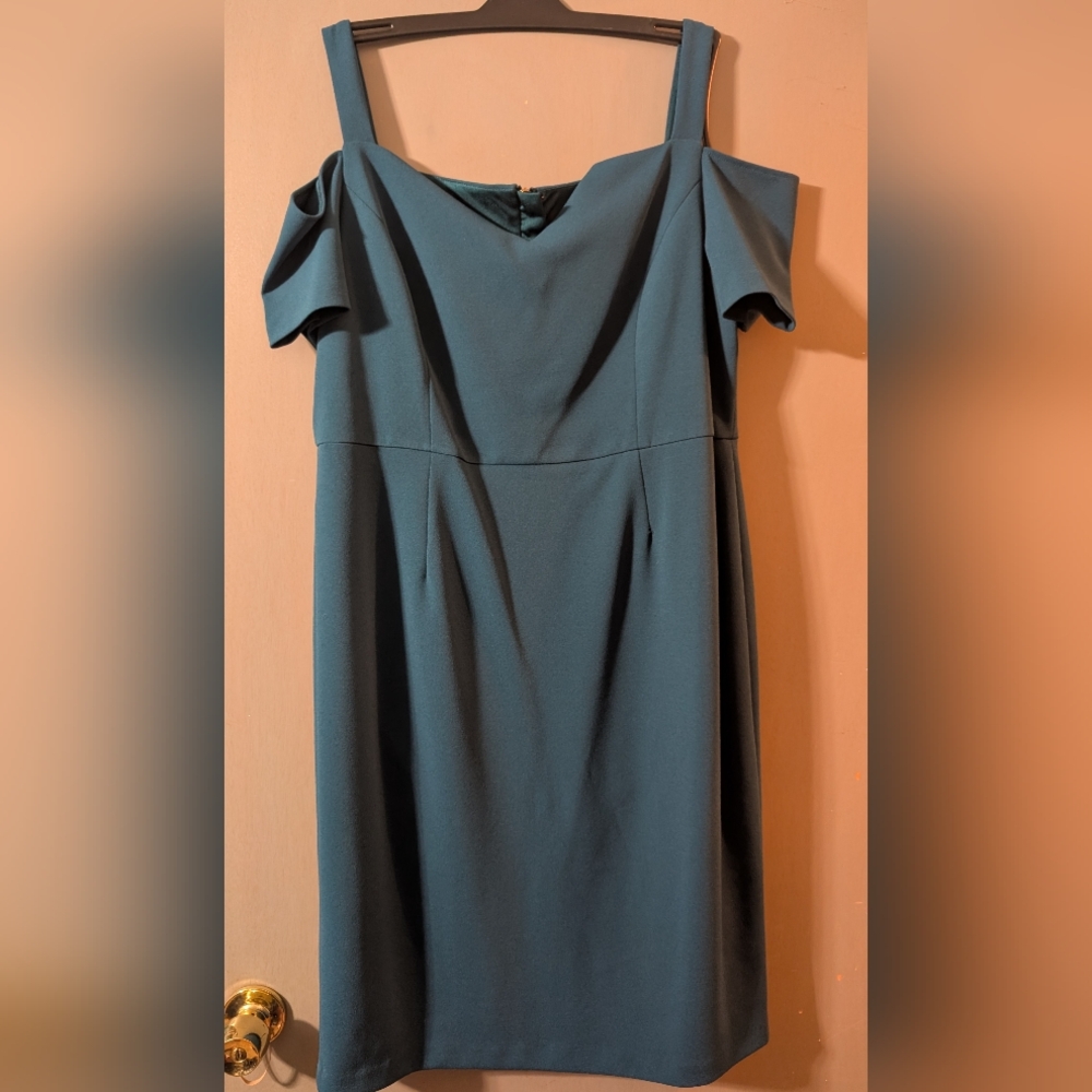 Adrianna Papell Teal Mini Dress